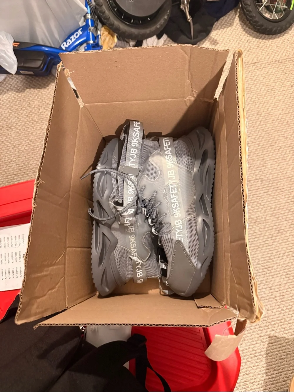 Men's Gray High-Top Utility Boots